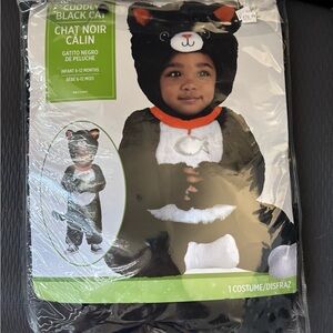 Cuddly Black Cat Infant Costume – Size 6-12 Months (3 Piece Set)